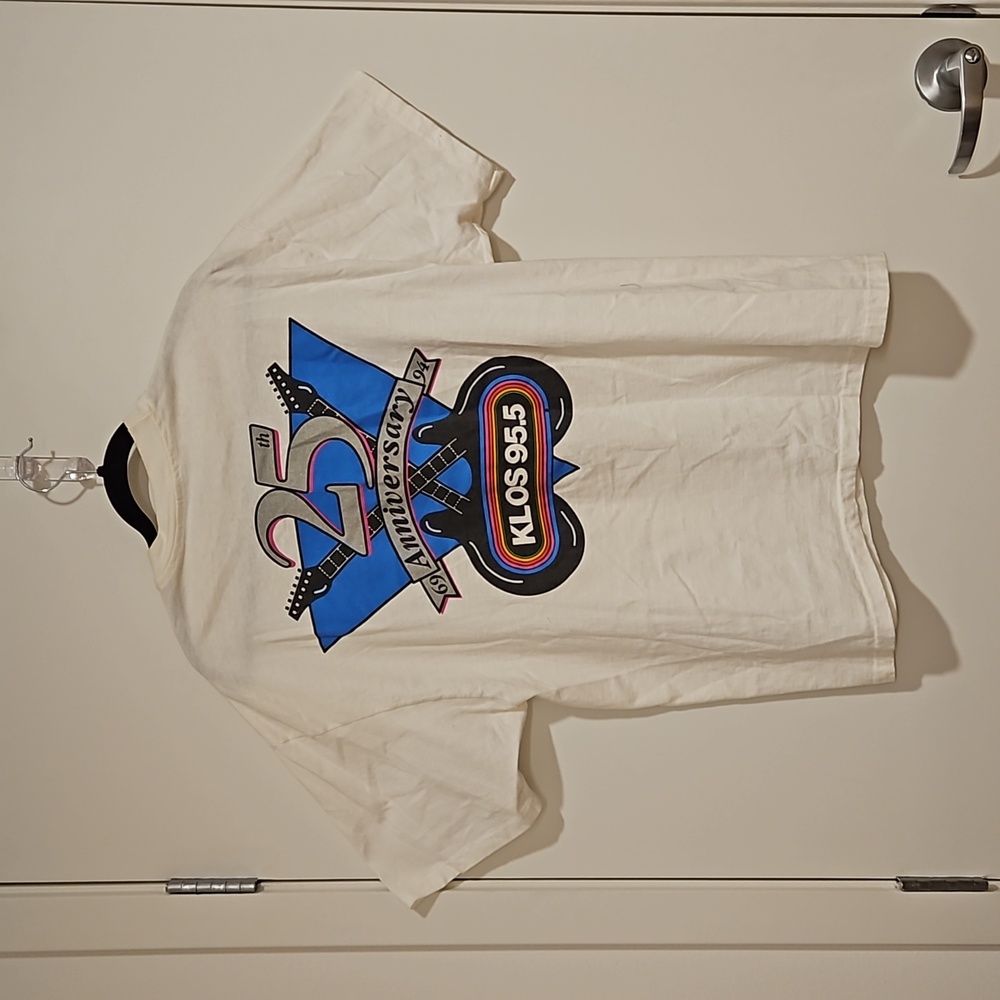 95.5 KLOS FM Los Angeles 25th Anniversary 1969 1994 short sleeve graphic tee XL